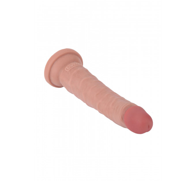 Фаллоимитатор двойной плотности на присоске ToyJoy Deluxe Dual 17,5 см, телесный