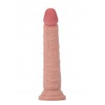 Фаллоимитатор двойной плотности на присоске ToyJoy Deluxe Dual 17,5 см, телесный