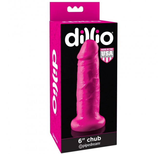 Фаллоимитатор на присоске Pipedream Dillio 6 Chub Suction Cup Dildo - Pink
