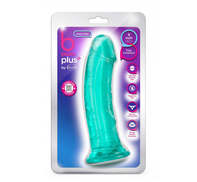 Фаллоимитатор реалистичный, на присоске Blush B Yours мятный, 20.3 х 5 см