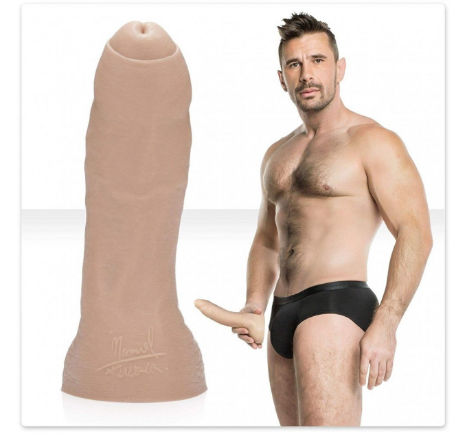 Фаллоимитатор с мошонкой реалистичный Fleshjack Guys Manuel Ferrara Dildo, бежевый, 19.7 см х 5.3 см