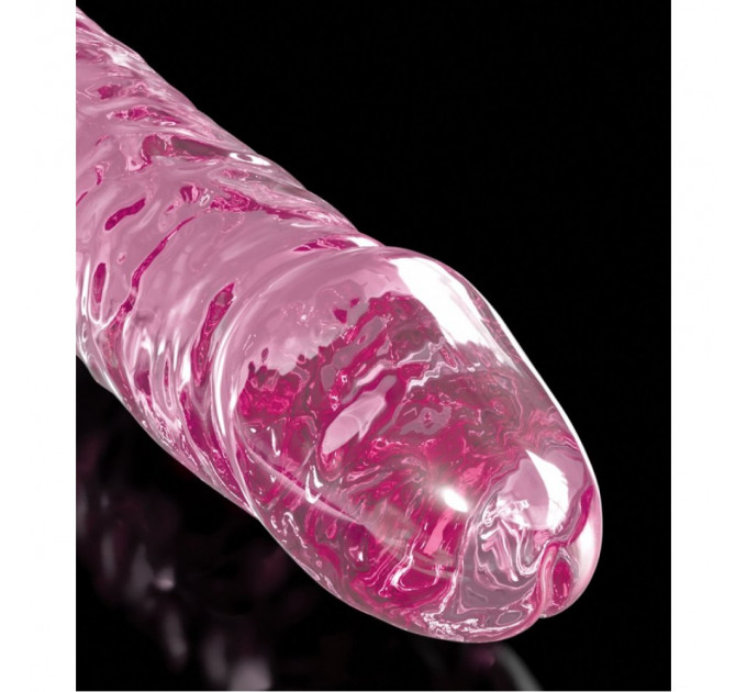 Фалоімітатор скляний з присоскою Pipedream Icicles Pink