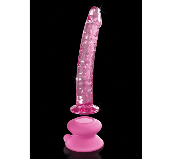 Фалоімітатор скляний з присоскою Pipedream Icicles Pink