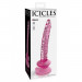 Фалоімітатор скляний з присоскою Pipedream Icicles Pink