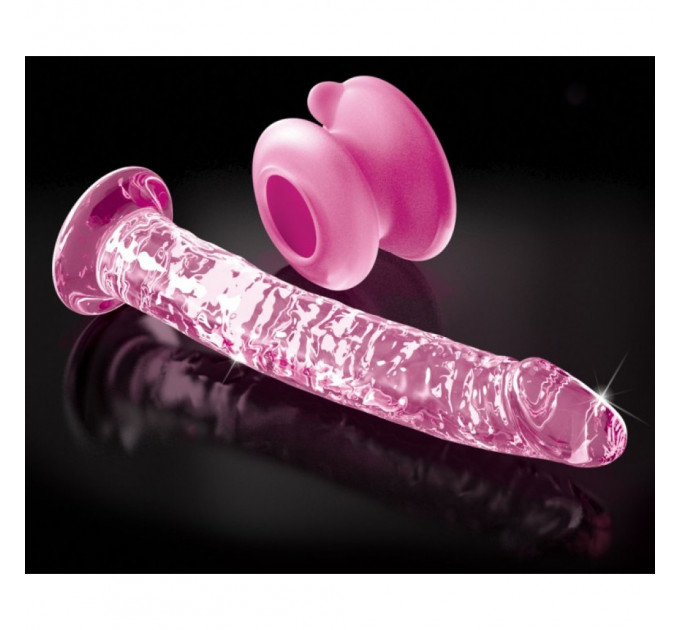 Фалоімітатор скляний з присоскою Pipedream Icicles Pink