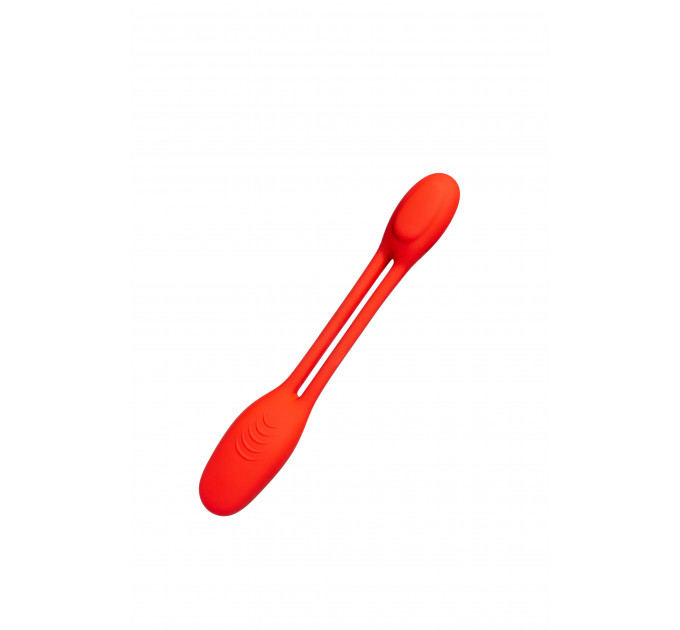 Гибкий вибратор для пар Every Night Toys Flexible с двумя моторчиками, красный
