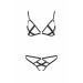 Комплект белья со стреп-лентами NICKY SET black S/M - Passion