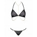 Комплект с цепочками Obsessive Pantheria 2-pcs set black S/M