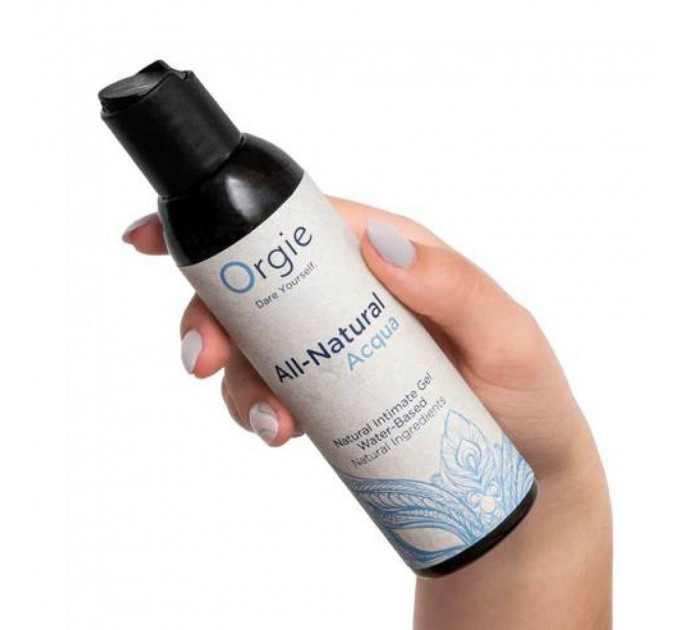 Лубрикант на водной основе гладкий и шелковистый ALL-NATURAL Acqua, 150 мл Orgie
