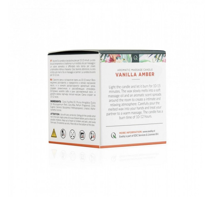 Массажная свеча Exotiq Massage Candle Vanilla Amber - 60 мл