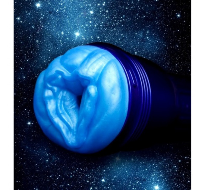 Мастурбатор вагина из киберкожи в колбе Fleshlight Freaks Alien Blue Metallic, синий