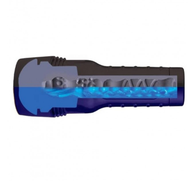 Мастурбатор вагина из киберкожи в колбе Fleshlight Freaks Alien Blue Metallic, синий