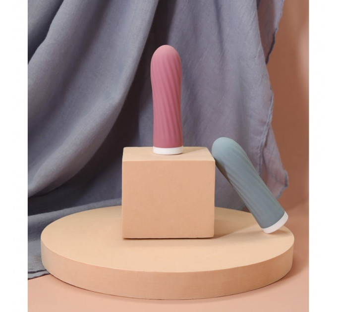 Мини-вибратор для клитора рельефный Sweet Em Velvet Lure, 10 режимов вибрации, голубой