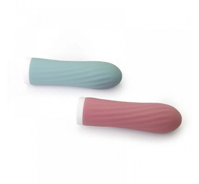 Мини-вибратор для клитора рельефный Sweet Em Velvet Lure, 10 режимов вибрации, голубой