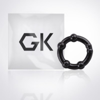 Набір ерекційних кілець з намистинами Get Lock Cock Rings, чорні, 10 шт.
