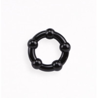 Набір ерекційних кілець з намистинами Get Lock Cock Rings, чорні, 10 шт.