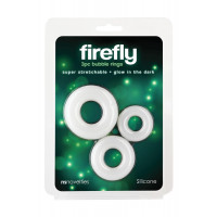 Набор из 3-х эрекционных белых колец NS Novelties Firefly светящиеся в темноте
