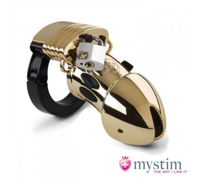 Пояс верности с электростимуляцией Mystim Pubic Enemy No 1 Gold Edition