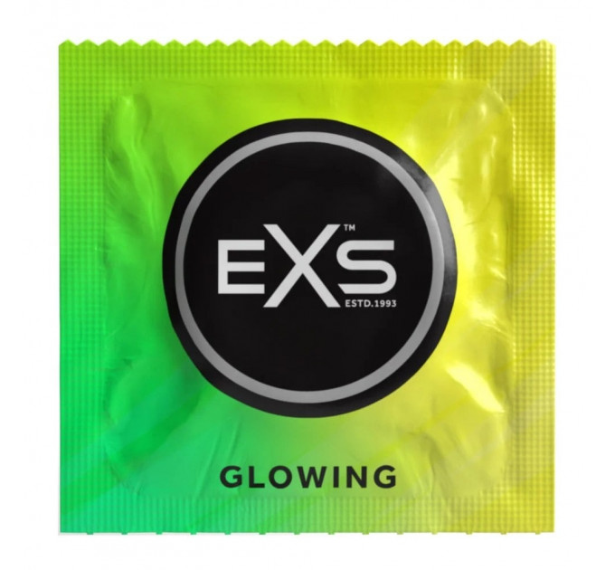 Презервативи, що світяться в темряві EXS Glowing веганські (ціна за 3 шт.)