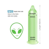 Презервативы флуоресцентные EXS Glowing веганские (цена за пачку, 3 шт.)
