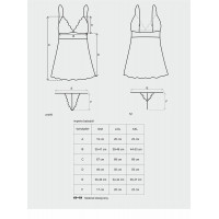 Пеньюар Obsessive Imperia babydoll L/XL черный