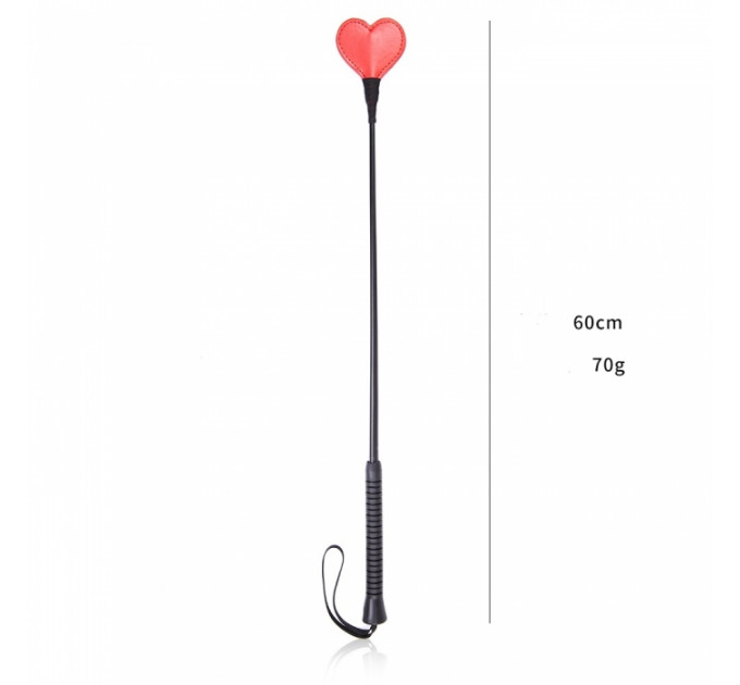 Стек DS Fetish Crop heart red/black