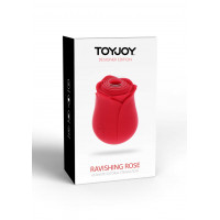 Вакуумний стимулятор клітора у вигляді троянди Toy Joy, силіконовий, червоний