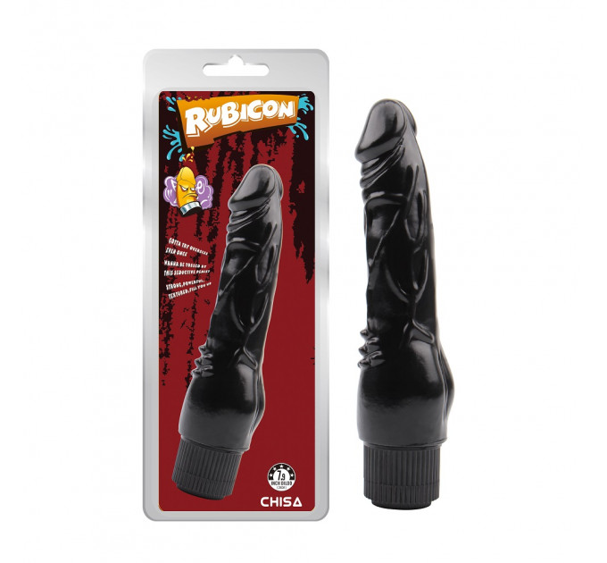 Вибратор реалистичный Chisa Rubicon Vibrating Naughty Cock, черный