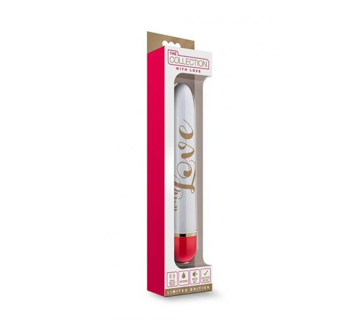 Вибратор Дамский пальчик Blush Love, бело-красный, 14.5 х 2.5 см