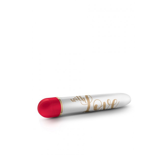 Вибратор Дамский пальчик Blush Love, бело-красный, 14.5 х 2.5 см