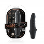 Вибратор-мини реалистичный Blush Silicone Willy’s с выступами для стимуляции клитора, черный