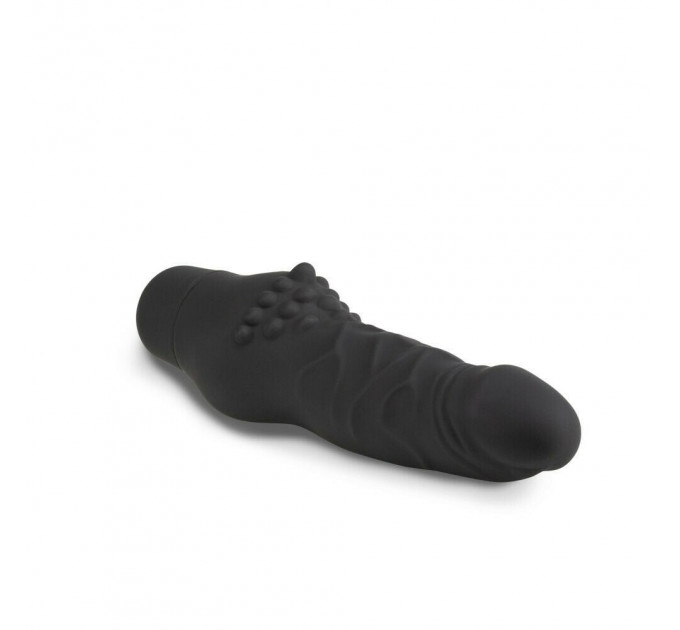 Вибратор-мини реалистичный Blush Silicone Willy’s с выступами для стимуляции клитора, черный