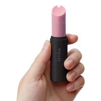 Віброкуля у вигляді помади Iroha Stick Tenga, медичний силікон, рожева з чорним