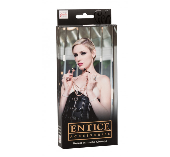 Зажимы для сосков с цепочкой California Exotic Novelties, золотистые
