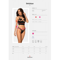 Комплект Obsessive Delishya set 2-pcs black S / M