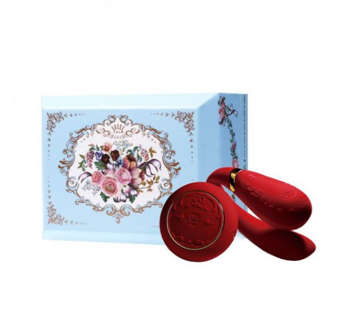 Вибромассажер для пар с функцией управления со смартфона ZALO Fanfan Set, Bright Red