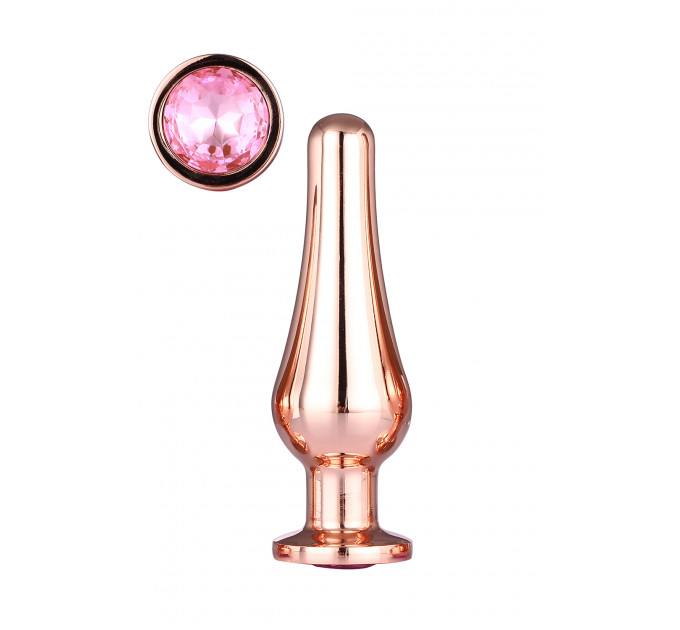 DT21827 Анальная пробка конической формы Dream Toys GLEAMING LOVE ROSE GOLD PLEASURE PLUG M