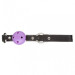 Кляп из экокожи Loveshop Latex BREATHABLE BALL GAG BLACK/PURPLE