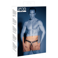 Труси-портупея БДСМ ZADO FETISH з ерекційними кільцями та вбудованим анальним фалоімітатором, S/M