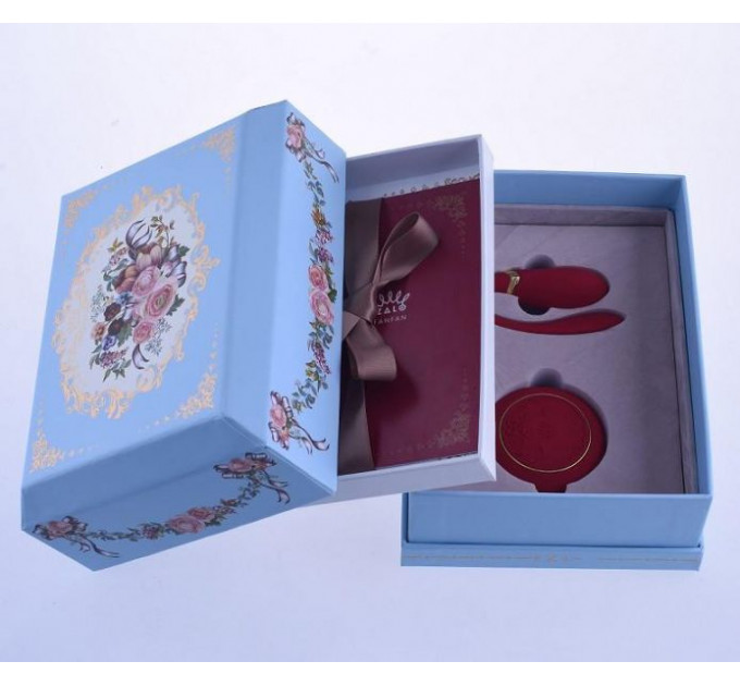 Вибромассажер для пар с функцией управления со смартфона ZALO Fanfan Set, Bright Red