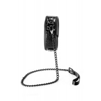 Ошейник с поводком BLAZE LUXURY COLLAR AND LEASH CROCO BLACK