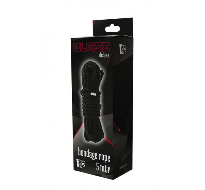 Веревка для бондажа BLAZE DELUXE BONDAGE ROPE 5M BLACK