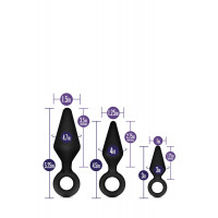 Набор анальных пробок LUXE WEARABLE NIGHT RIMMER KIT BLACK