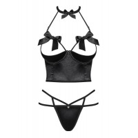 Комплект Obsessive Delishya set 2-pcs black S / M