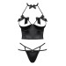 Комплект Obsessive Delishya set 2-pcs black S/M