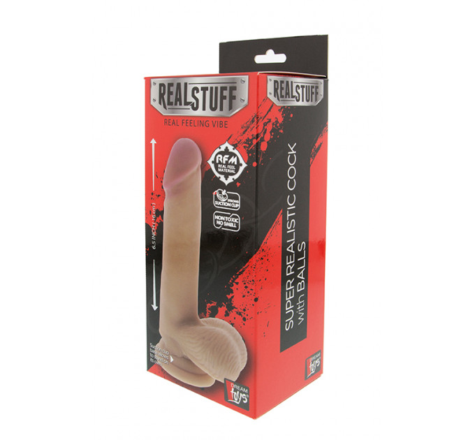 Фаллоимитатор REALISTX 6.5INCH DONG W. SCROTUM