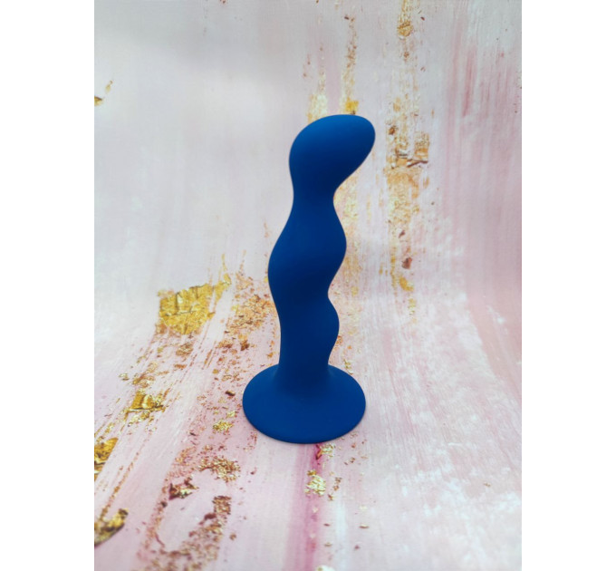 Анальный плаг волна Loveshop Blue 12 см*2.5 см