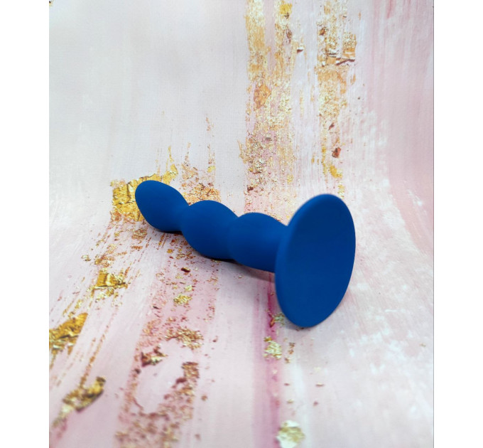 Анальный плаг волна Loveshop Blue 12 см*2.5 см