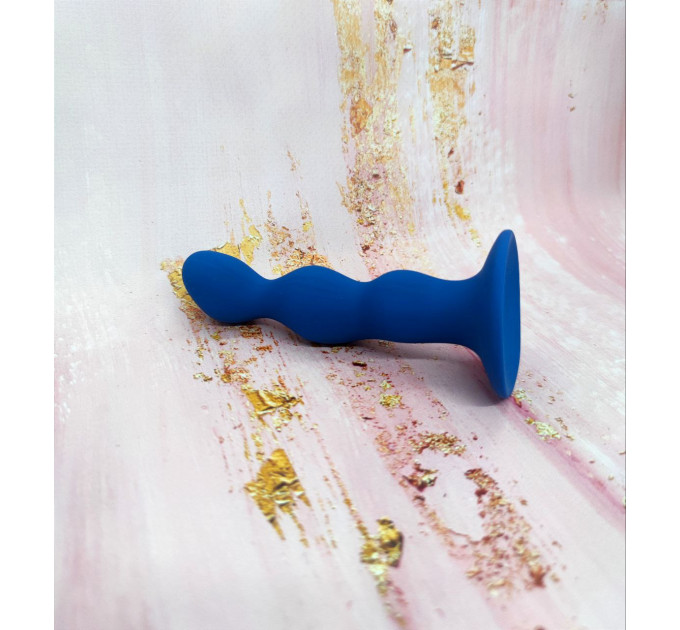 Анальный плаг волна Loveshop Blue 12 см*2.5 см