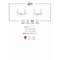 Бюстгальтер відкритий Obsessive Lovica L/XL, червоний